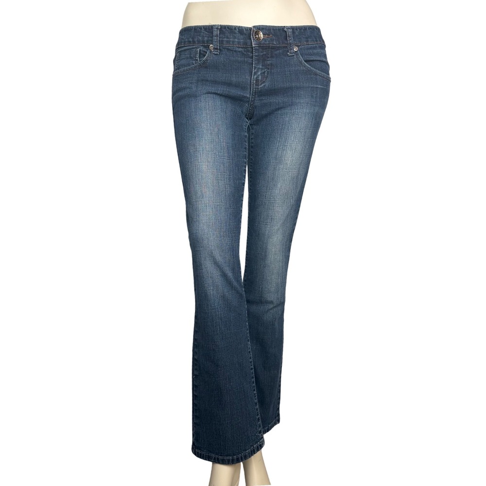 Seductions W Jeans Bootcut Low Rise Dark Wash Y2K Streetwear Indie Sleaze Sz 5